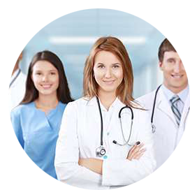 Three doctors posing